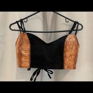 Snakeskin crop top